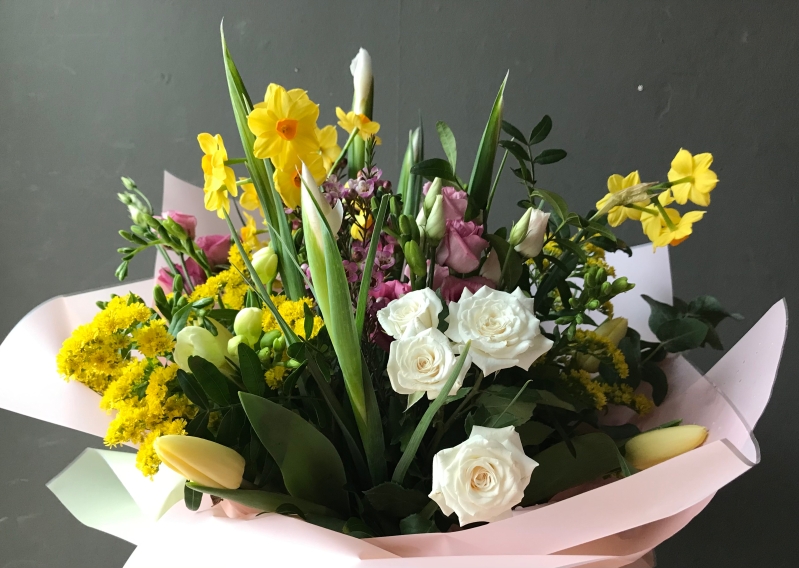 m Spring and Classic flower bundle pinks lemons and whites