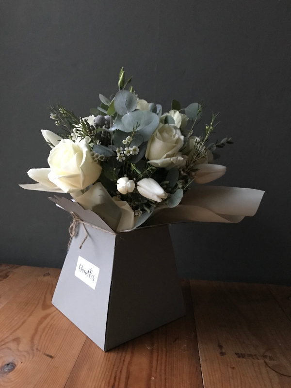 Winter Rose and Tulip Posy