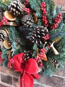 Spruce Wreath with Natural Decorations