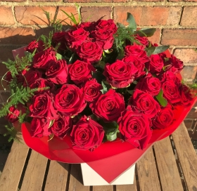 50 Red Roses Bundle