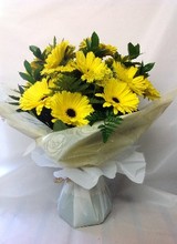 Sunshine gerbera handtied bouquet