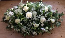 Meadow Casket Spray in Whites