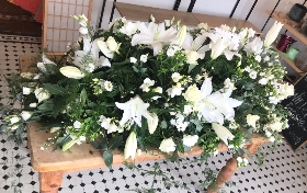 Luxury Casket Spray in Whites