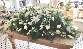 Luxury Casket Spray in Whites