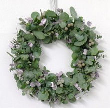 Christmas Silvers Eucalyptus Door Wreath